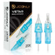 Front view of JCONLY VETAR Tattoo Cartridge Needles with packaging, 20-pack tattoo cartridge needles.