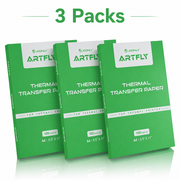 JCONLY ARTFLY Stencil Paper 3-pack display showing 300 sheets tattoo stencil paper.