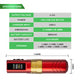 JCONLY Epoch R3 Red Wireless Tattoo Machine specifications infographic showing dimensions and technical specifications including 4–12V output, 2000mAh battery and adjustable 2.4–4.2mm stroke length.