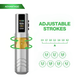 JCONLY Epoch R3 Silver Wireless Tattoo Pen features infographic showing adjustable 2.4–4.2mm stroke length.