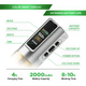 JCONLY Epoch R3 Sliver Wireless Tattoo Machine features infographic showing color LED display and 2000mAh battery capacity.