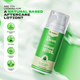 JCONLY REVEN Aftercare Lotion creative graphic showing four free-from formulas: fragrance-free, dye-free, alcohol-free and paraben-free with creamy lotion texture background