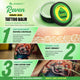 JCONLY REVEN Enhance Tattoo Balm how it works infographic showing deep nourishment and improved tattoo appearance.