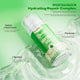 JCONLY REVEN Soothe Gel creative graphic showing three hydrating ingredients: Sodium Hyaluronate, Panthenol and Squalane with water texture background