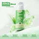 JCONLY REVEN Tattoo Soothe Gel botanical ingredients infographic featuring aloe vera and herbal blend for soothing tattoo care.