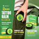 JCONLY REVEN Enhance Tattoo Balm portability infographic showing a compact, travel-friendly design for daily tattoo care.